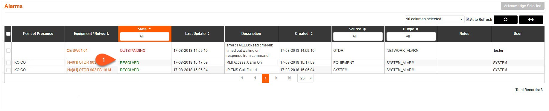 alarms page with resolved_vince edit