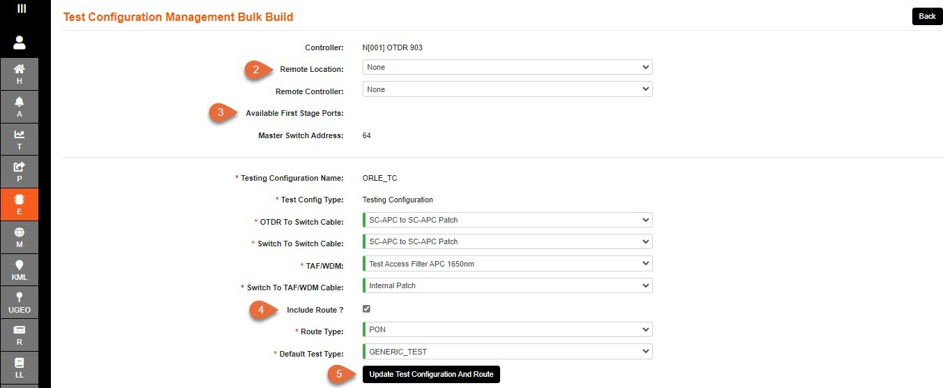 Test Config New Screen with route
