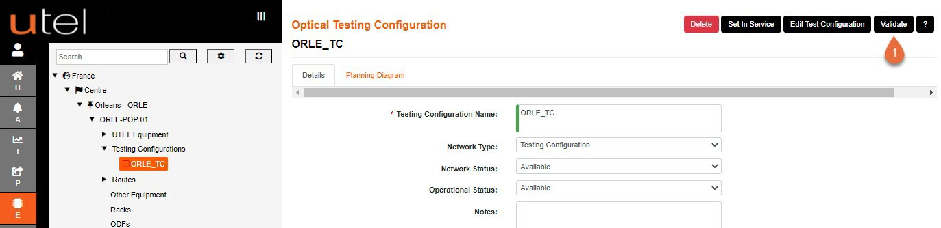 Test Config Validated Button