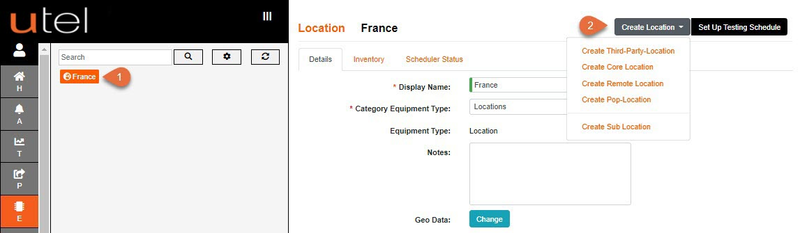Create SubLocation in France