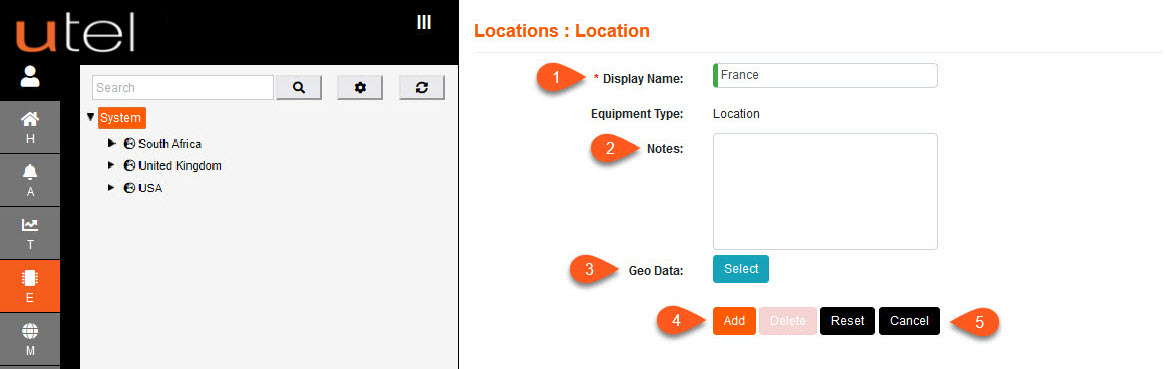 Create Location France numbered