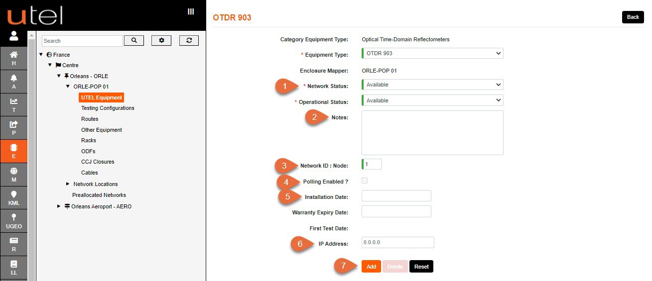 Create OTDR Numbered