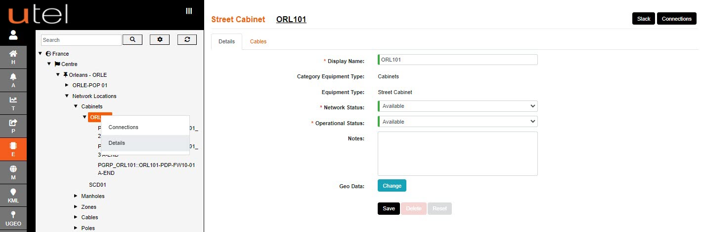 Connection Cabinet Right Click