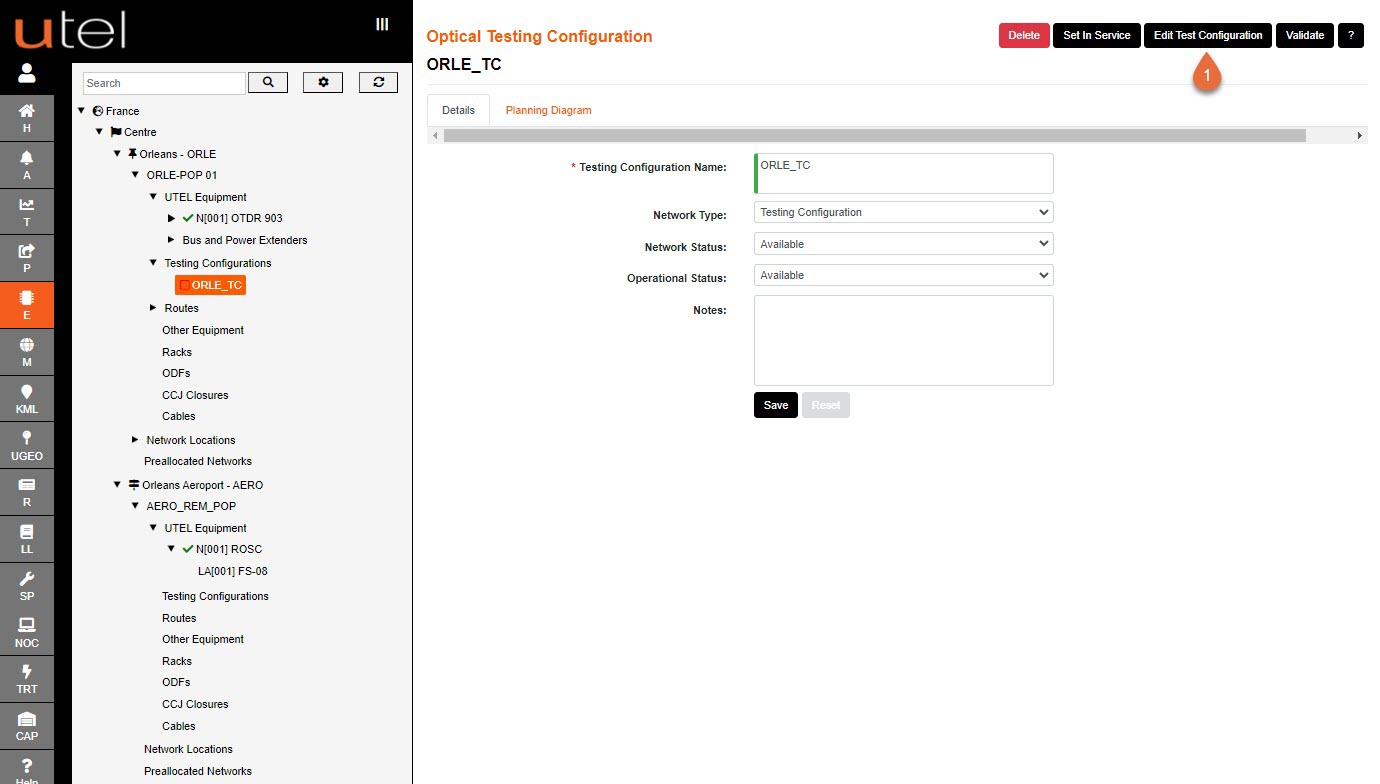 Test Config Edit New Screen
