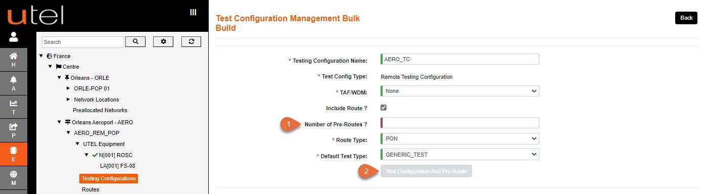 Test Config preroute