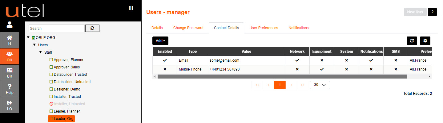 My Account Contact choose 2