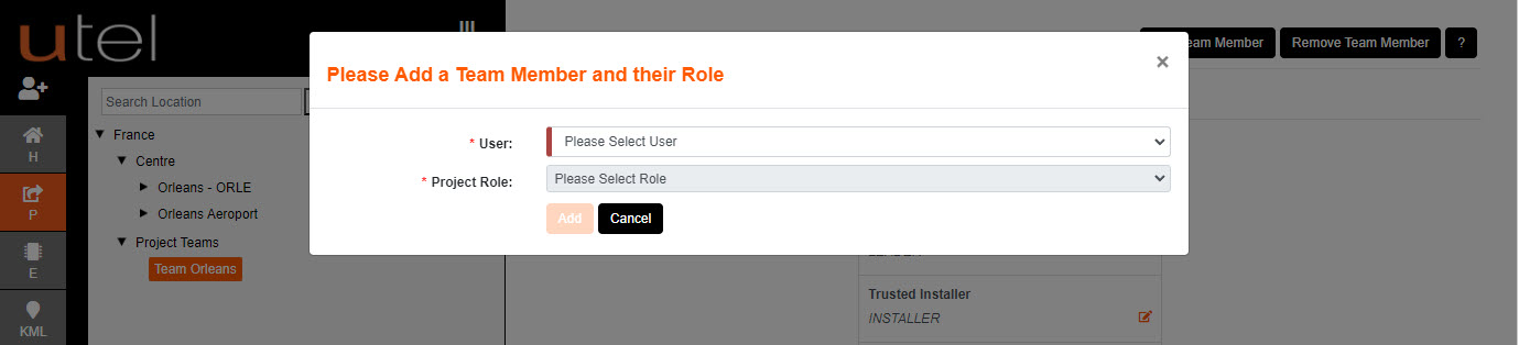Create Team Add member