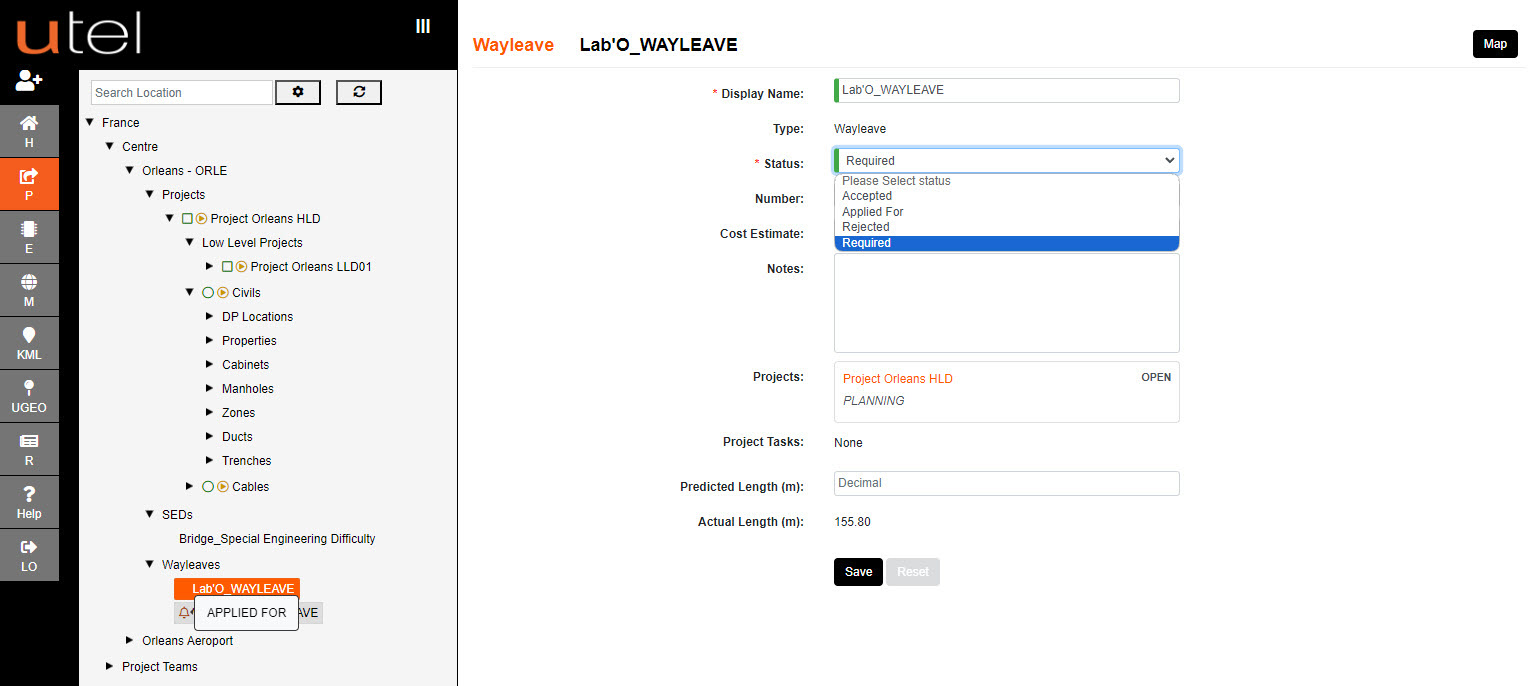 Wayleave Form 1