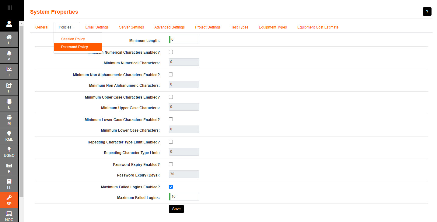 SP Policies Password